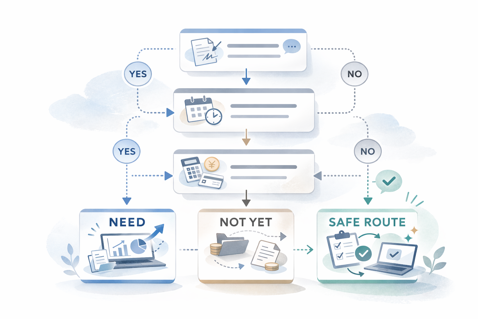 一人法人 会計ソフト 必要か 3分診断フロー