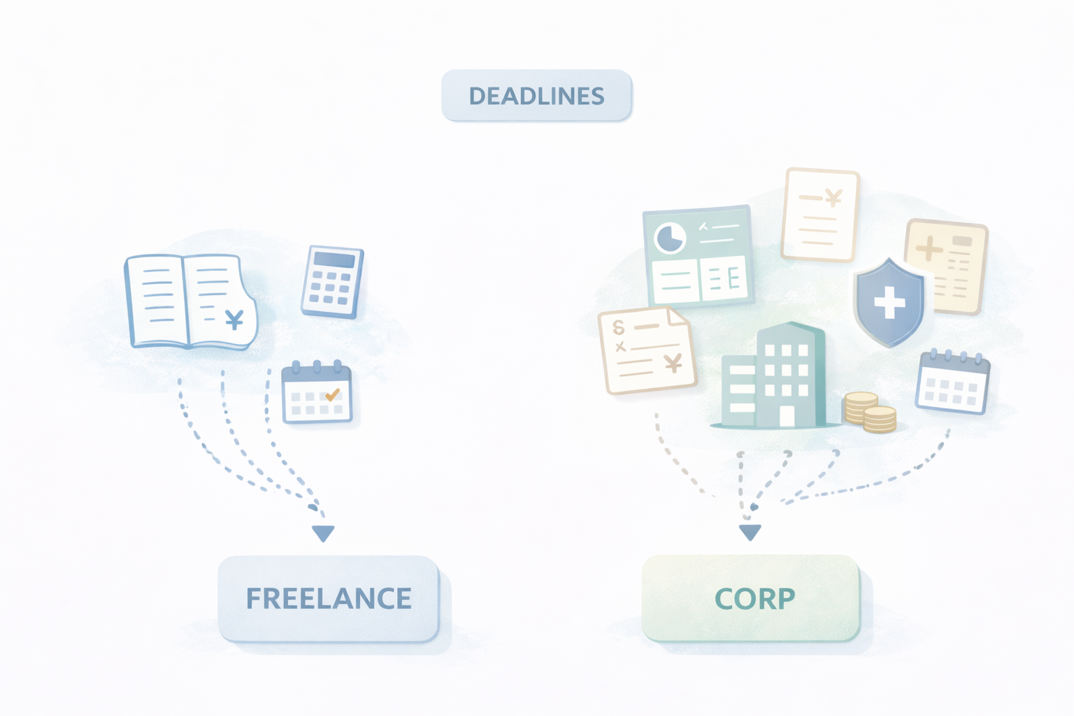 詰むポイント比較 フリーランス vs 一人法人