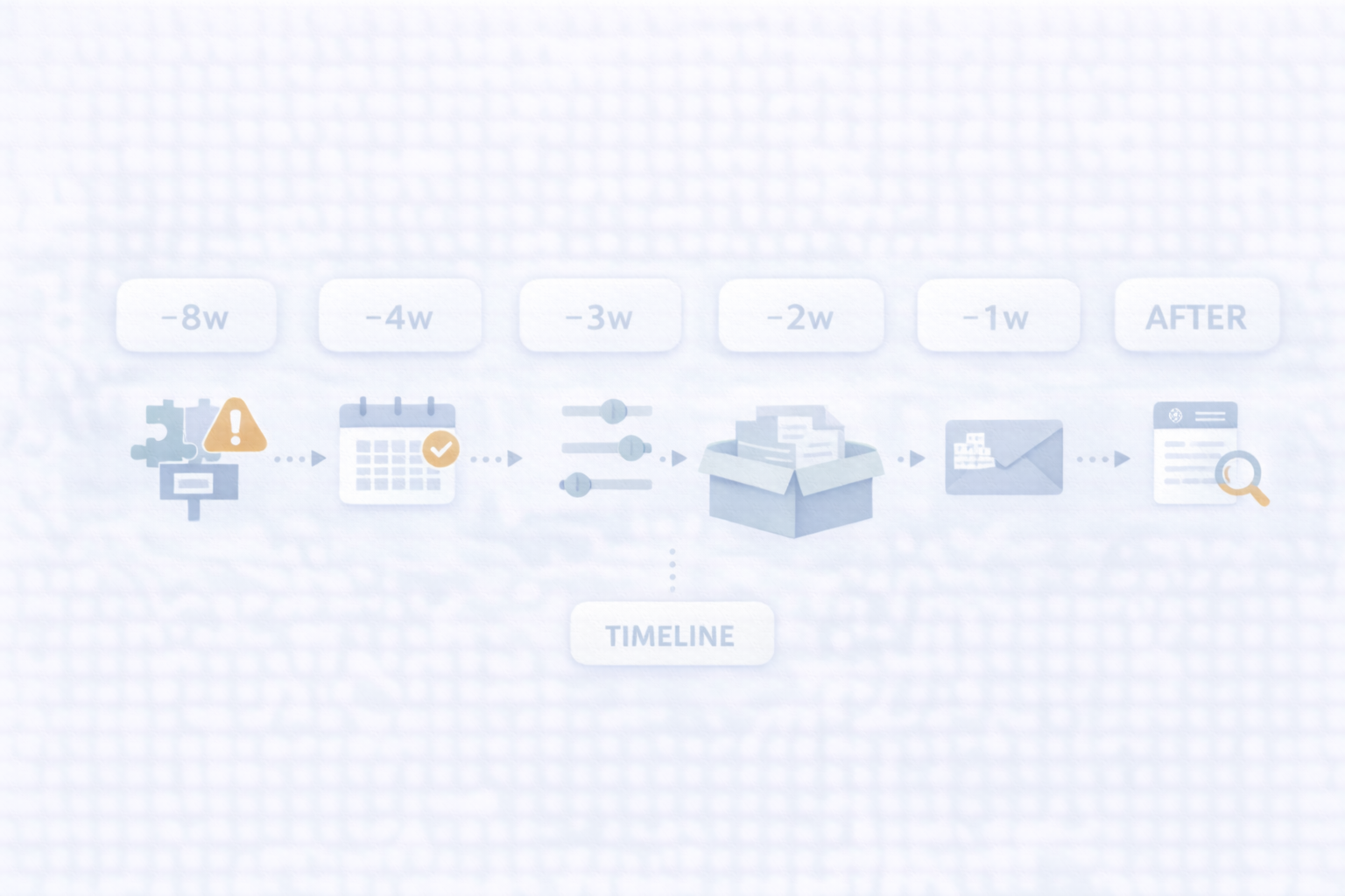 決算2ヶ月前からの全体タイムライン
