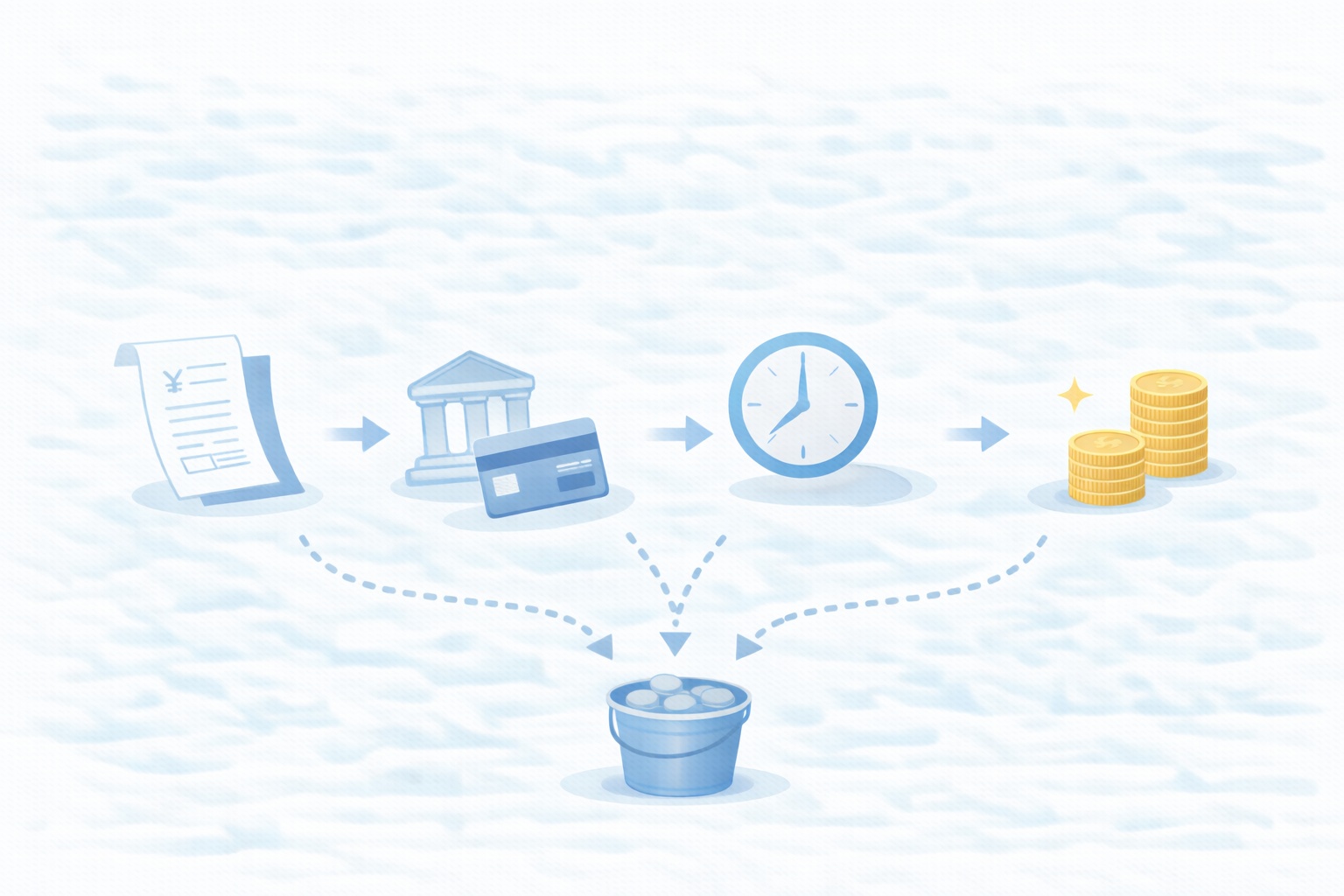 消費税は後から資金が抜ける：売上→入金→後日納税の流れ