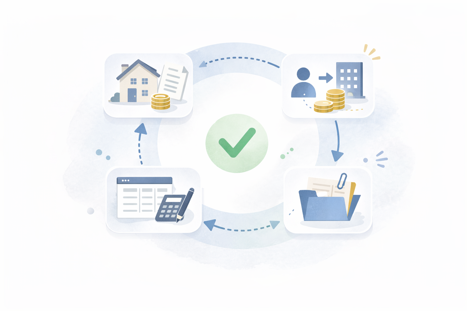 社宅運用に効く機能：口座連携・ルール仕訳・証憑管理