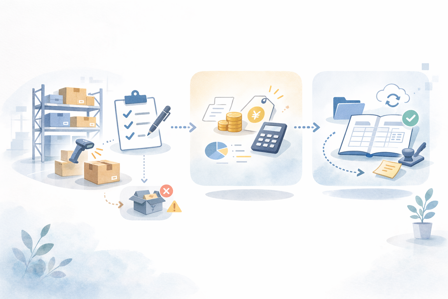 売上原価の最短式（期首＋仕入−期末）