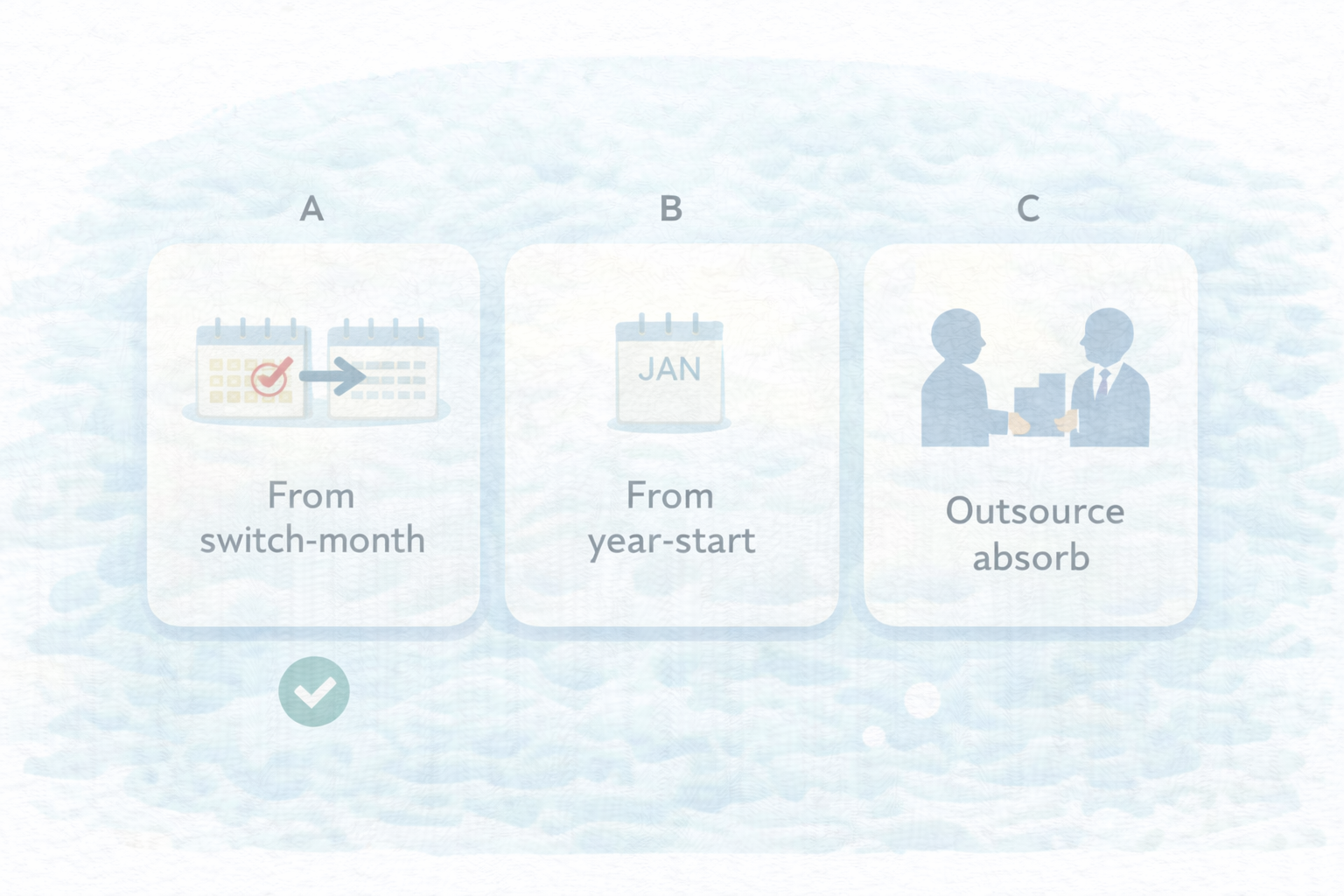 期中乗り換えの3パターン